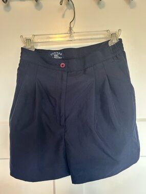 Cutter & Buck Navy Elastic-Waist Tailored Shorts
